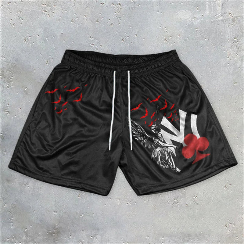 Y2K Quick Dry Graphic Shorts