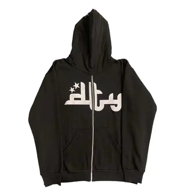 Graphic Zip Up Hoodie