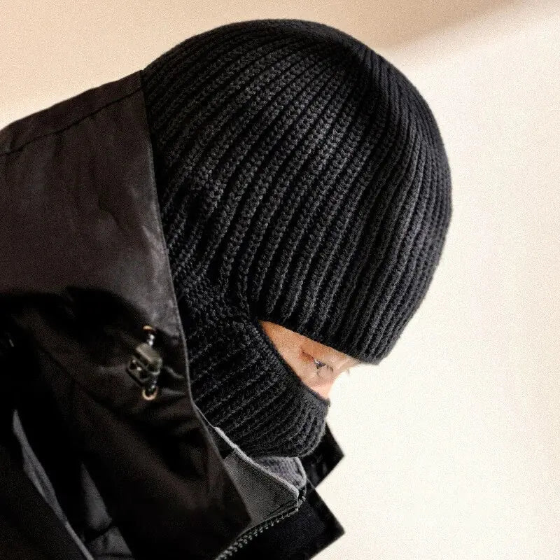 2 In 1 Mask Beanies Men Winter Headgear