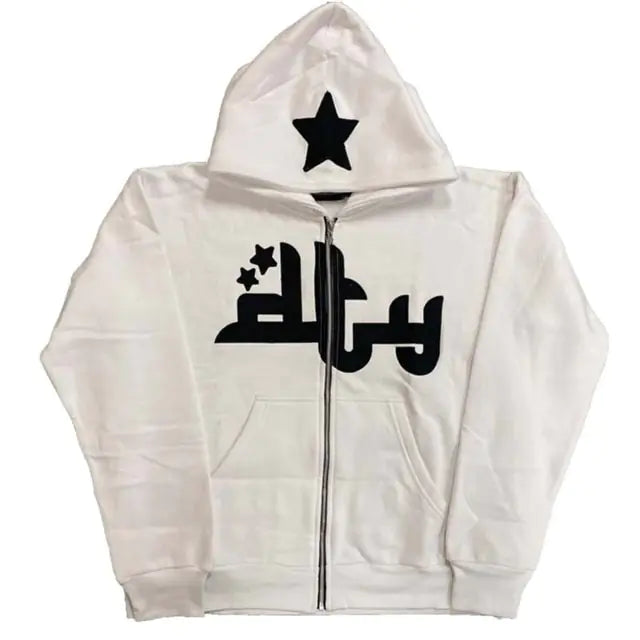 Graphic Zip Up Hoodie