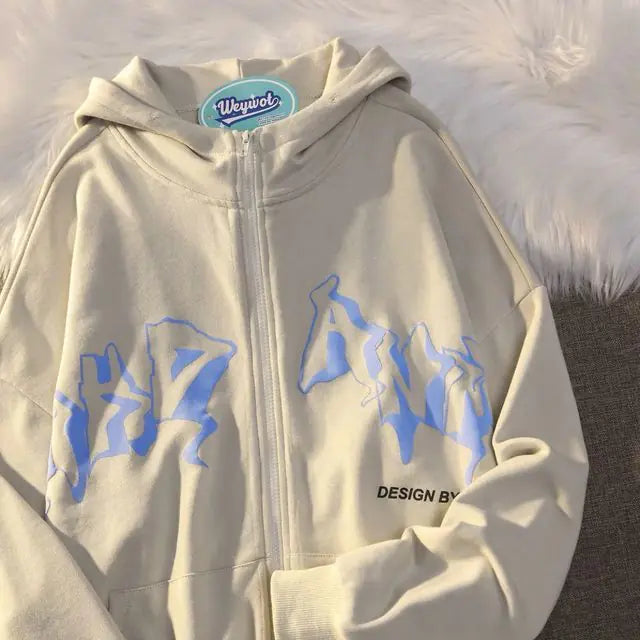 Graphic Zip Up Hoodie