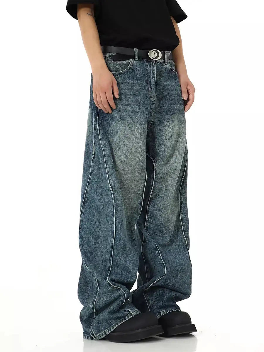 Twisted Seam Baggy Jeans