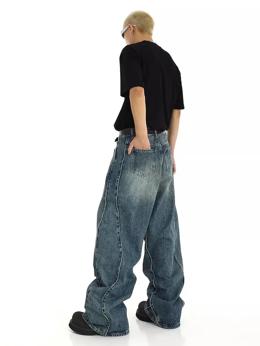 Twisted Seam Baggy Jeans